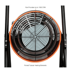 Global Industrial Portable Salamander Heater W/ Adjustable Thermostat, 480V, 3 Phase, 15000W (GLB - 653672) - SchoolOutlet