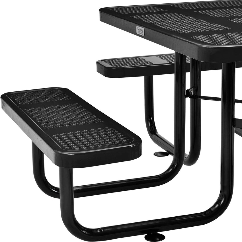 Global Industrial 46" Square Picnic Table, Perforated Metal (GLB - 694551) - SchoolOutlet