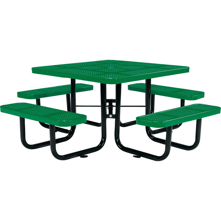 Global Industrial 46" Square Picnic Table, Perforated Metal (GLB - 694551) - SchoolOutlet