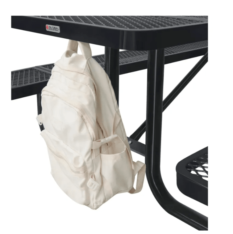 Global Industrial 46" Square Picnic Table, Perforated Metal (GLB - 694551) - SchoolOutlet