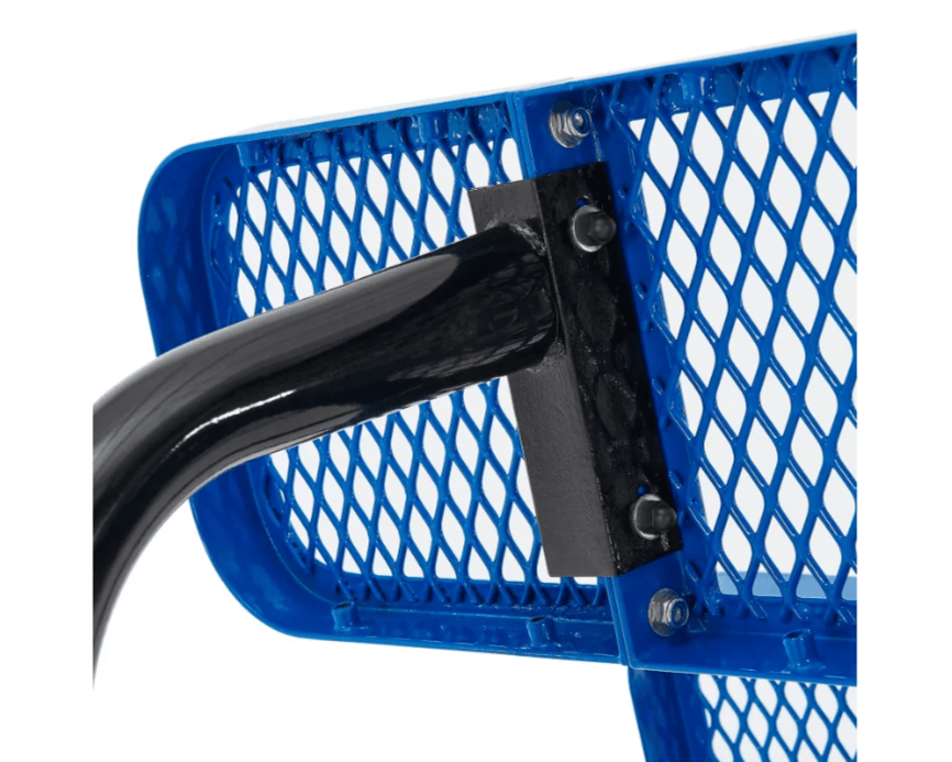 Global Industrial 6' Rectangular Picnic Table Perforated Metal Blue (GLB - 694553BL) - SchoolOutlet