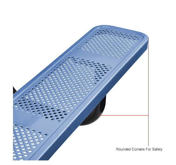 Global Industrial 6' Rectangular Picnic Table Perforated Metal Blue (GLB - 694553BL) - SchoolOutlet