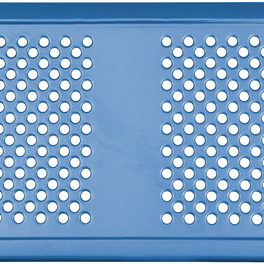 Global Industrial 6' Rectangular Picnic Table Perforated Metal Blue (GLB - 694553BL) - SchoolOutlet