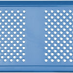 Global Industrial 6' Rectangular Picnic Table Perforated Metal Blue (GLB - 694553BL) - SchoolOutlet