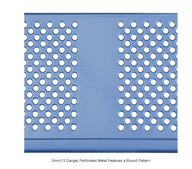 Global Industrial 6' Rectangular Picnic Table Perforated Metal Blue (GLB - 694553BL) - SchoolOutlet