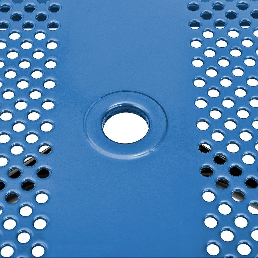 Global Industrial 6' Rectangular Picnic Table Perforated Metal Blue (GLB - 694553BL) - SchoolOutlet