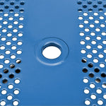 Global Industrial 6' Rectangular Picnic Table Perforated Metal Blue (GLB - 694553BL) - SchoolOutlet