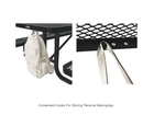 Global Industrial 8' Rectangular Picnic Table, Perforated Metal, Black (GLB - 694555BK) - SchoolOutlet