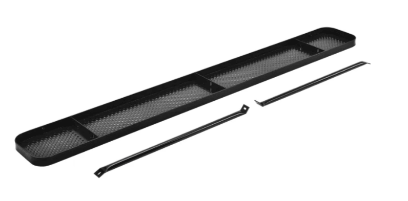 Global Industrial 8' Rectangular Picnic Table, Perforated Metal, Black (GLB - 694555BK) - SchoolOutlet