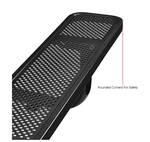 Global Industrial 8' Rectangular Picnic Table, Perforated Metal, Black (GLB - 694555BK) - SchoolOutlet