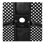 Global Industrial 8' Rectangular Picnic Table, Perforated Metal, Black (GLB - 694555BK) - SchoolOutlet