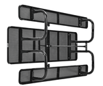 Global Industrial 8' Rectangular Picnic Table, Perforated Metal, Black (GLB - 694555BK) - SchoolOutlet