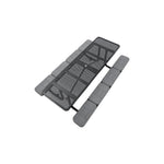 Global Industrial 8' Rectangular Picnic Table w/ Seat Cushions, Perforated Metal, Black (GLB - 694555BKS) - SchoolOutlet