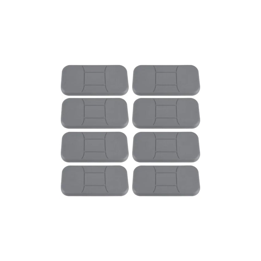 Global Industrial 8' Rectangular Picnic Table w/ Seat Cushions, Perforated Metal, Black (GLB - 694555BKS) - SchoolOutlet