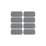 Global Industrial 8' Rectangular Picnic Table w/ Seat Cushions, Perforated Metal, Black (GLB - 694555BKS) - SchoolOutlet