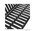 Global Industrial 8' Outdoor Bench with Back, Vertical Steel Slat (GLB - 694855) - SchoolOutlet