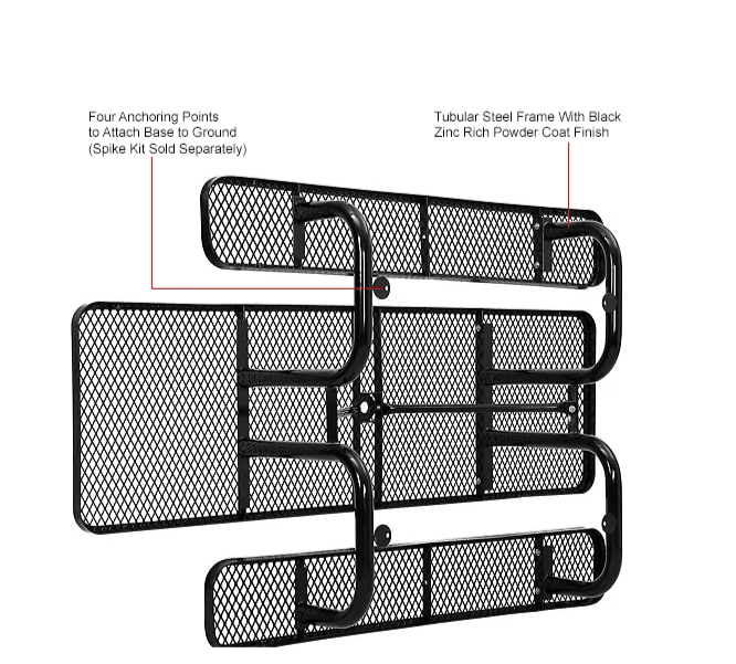 Global Industrial 8' Picnic Table, ADA Compliant, Expanded Metal (GLB - 695289) - SchoolOutlet