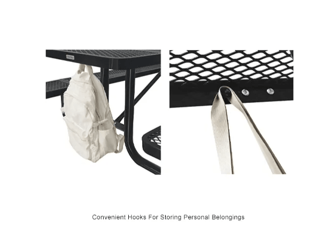 Global Industrial 8' Picnic Table, ADA Compliant, Expanded Metal (GLB - 695289) - SchoolOutlet
