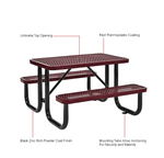 Global Industrial 4' Rectangular Picnic Table Expanded Metal (GLB - 695485) - SchoolOutlet