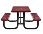 Global Industrial 4' Rectangular Picnic Table Expanded Metal (GLB - 695485) - SchoolOutlet