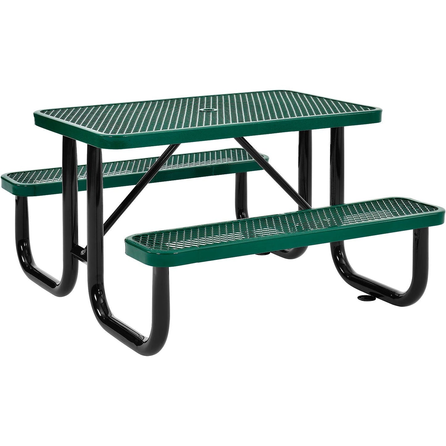 Global Industrial 4' Rectangular Picnic Table Expanded Metal (GLB - 695485) - SchoolOutlet