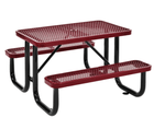 Global Industrial 4' Rectangular Picnic Table Expanded Metal (GLB - 695485) - SchoolOutlet