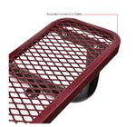 Global Industrial 4' Rectangular Picnic Table Expanded Metal (GLB - 695485) - SchoolOutlet