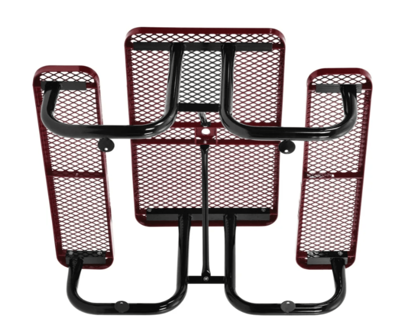 Global Industrial 4' Rectangular Picnic Table Expanded Metal (GLB - 695485) - SchoolOutlet