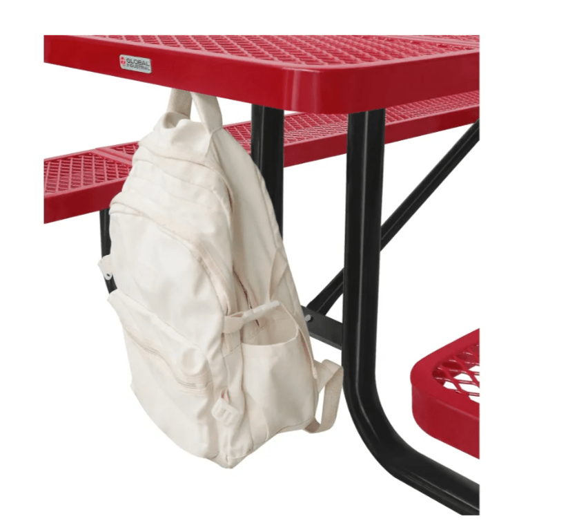 Global Industrial 4' Rectangular Picnic Table Expanded Metal (GLB - 695485) - SchoolOutlet