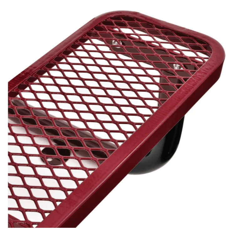 Global Industrial 4' Rectangular Picnic Table Expanded Metal (GLB - 695485) - SchoolOutlet