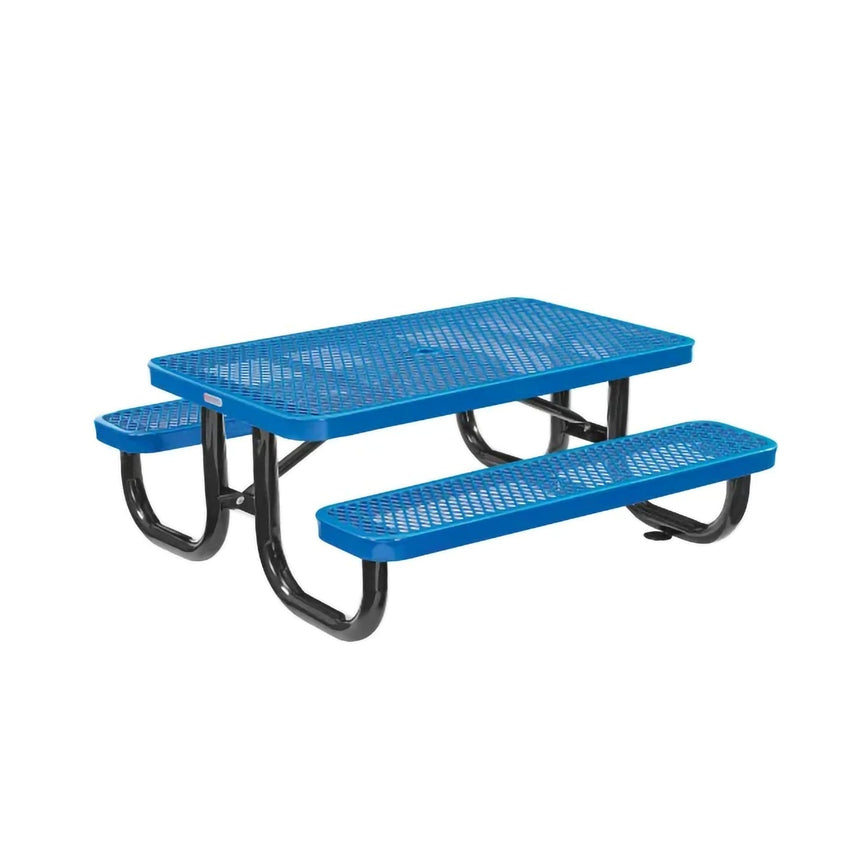 Global Industrial 4' Rectangular Kids Picnic Table, Expanded Metal (GLB - 695485K) - SchoolOutlet