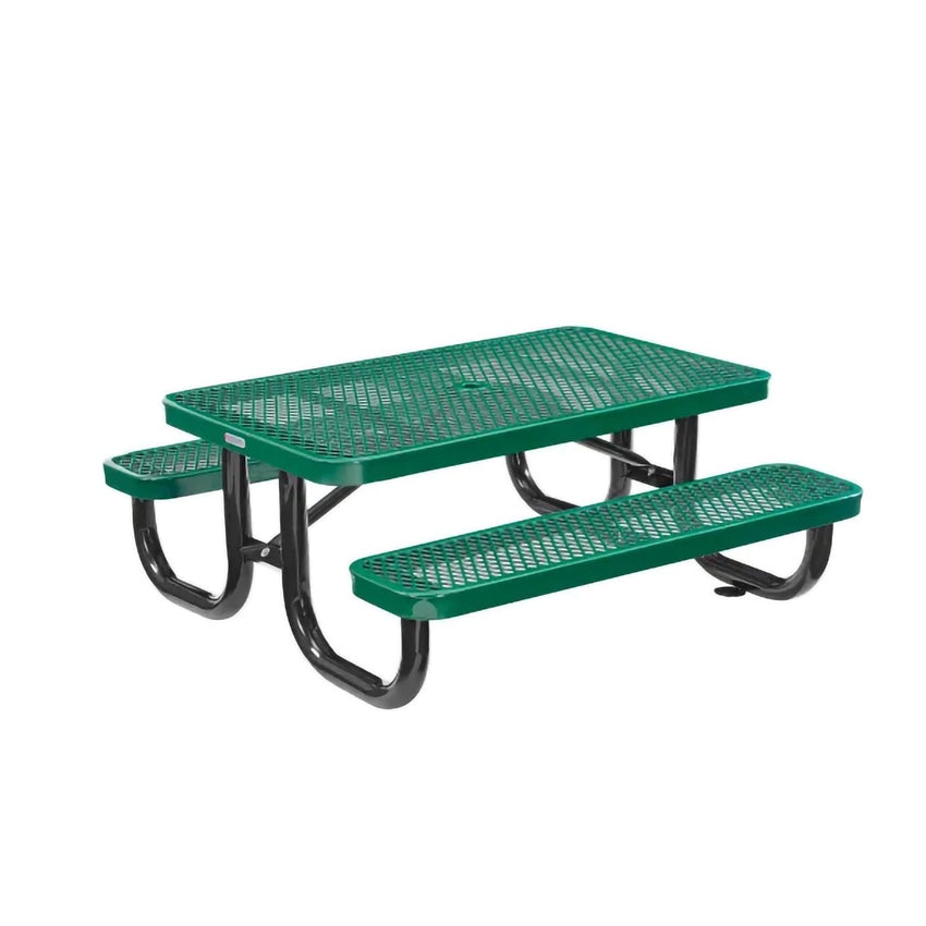 Global Industrial 4' Rectangular Kids Picnic Table, Expanded Metal (GLB - 695485K) - SchoolOutlet
