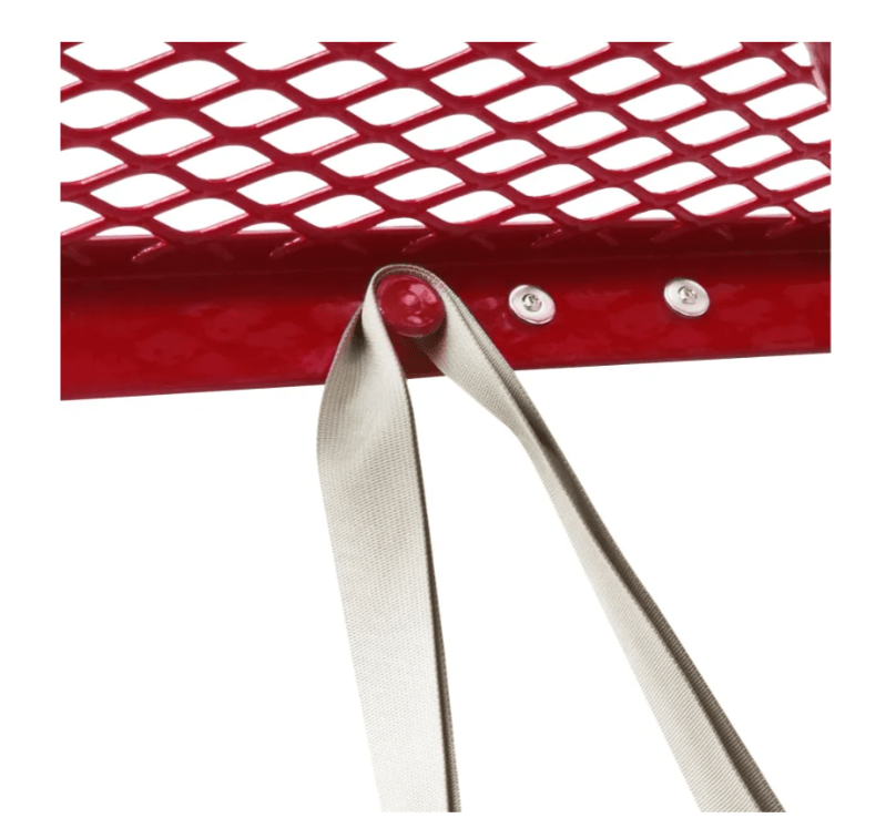 Global Industrial 36" Square Picnic Table Expanded Metal Red (GLB - 695501RD) - SchoolOutlet