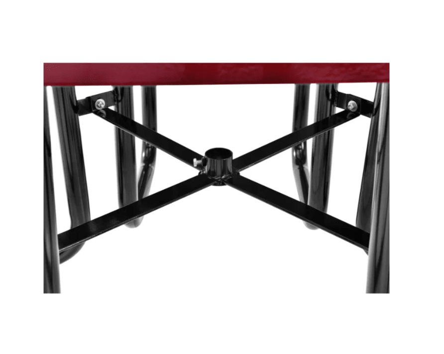 Global Industrial 36" Square Picnic Table Expanded Metal Red (GLB - 695501RD) - SchoolOutlet