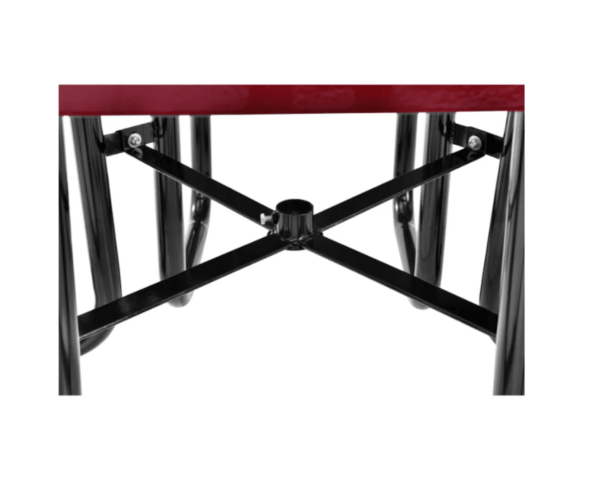 Global Industrial 36" Square Picnic Table Expanded Metal Red (GLB - 695501RD) - SchoolOutlet