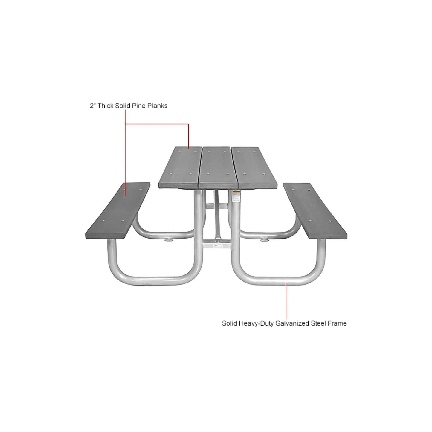 Global Industrial 6' Rectangular Picnic Table, Recycled Plastic (GLB - 6955XX) - SchoolOutlet