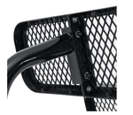 Global Industrial 4' Outdoor Steel Flat Bench Perforated Metal Black (GLB - 695742BK) - SchoolOutlet