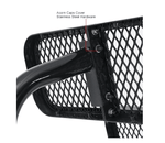 Global Industrial 4' Outdoor Steel Flat Bench Perforated Metal Black (GLB - 695742BK) - SchoolOutlet