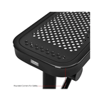 Global Industrial 4' Outdoor Steel Flat Bench Perforated Metal Black (GLB - 695742BK) - SchoolOutlet