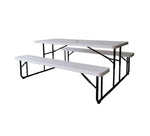 Global Industrial 6' Folding Plastic Picnic Table (GLB - 695769) - SchoolOutlet