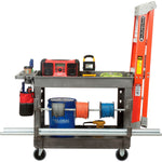 Global Industrial Tray Top Utility Cart w/2 Shelves, 44