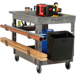 Global Industrial Tray Top Utility Cart w/2 Shelves, 44