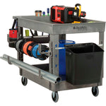 Global Industrial Tray Top Utility Cart w/2 Shelves, 44