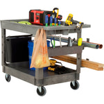 Global Industrial Tray Top Utility Cart w/2 Shelves, 44