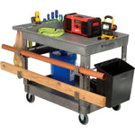 Global Industrial Tray Top Utility Cart w/2 Shelves, 44