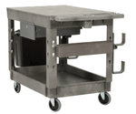 Global Industrial Flat Top Utility Cart w/2 Shelves, 44