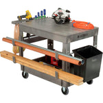 Global Industrial Flat Top Utility Cart w/2 Shelves, 44