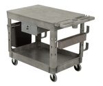 Global Industrial Flat Top Utility Cart w/2 Shelves, 44