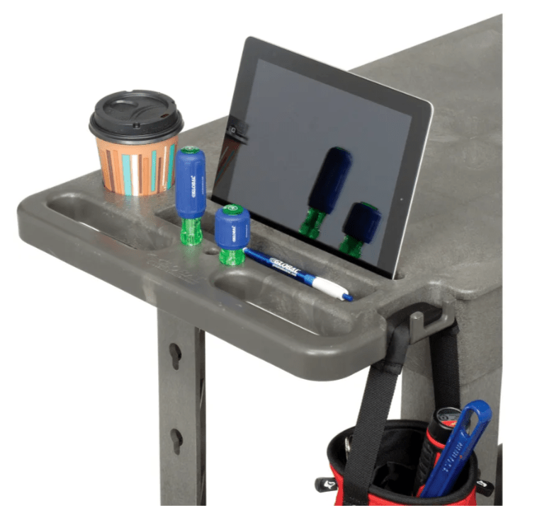 Global Industrial Flat Top Utility Cart w/2 Shelves, 38"L x 17 - 1/2"W x 32 - 1/2"H, Gray (GLB - 800300) - SchoolOutlet