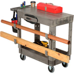 Global Industrial Flat Top Utility Cart w/2 Shelves, 38
